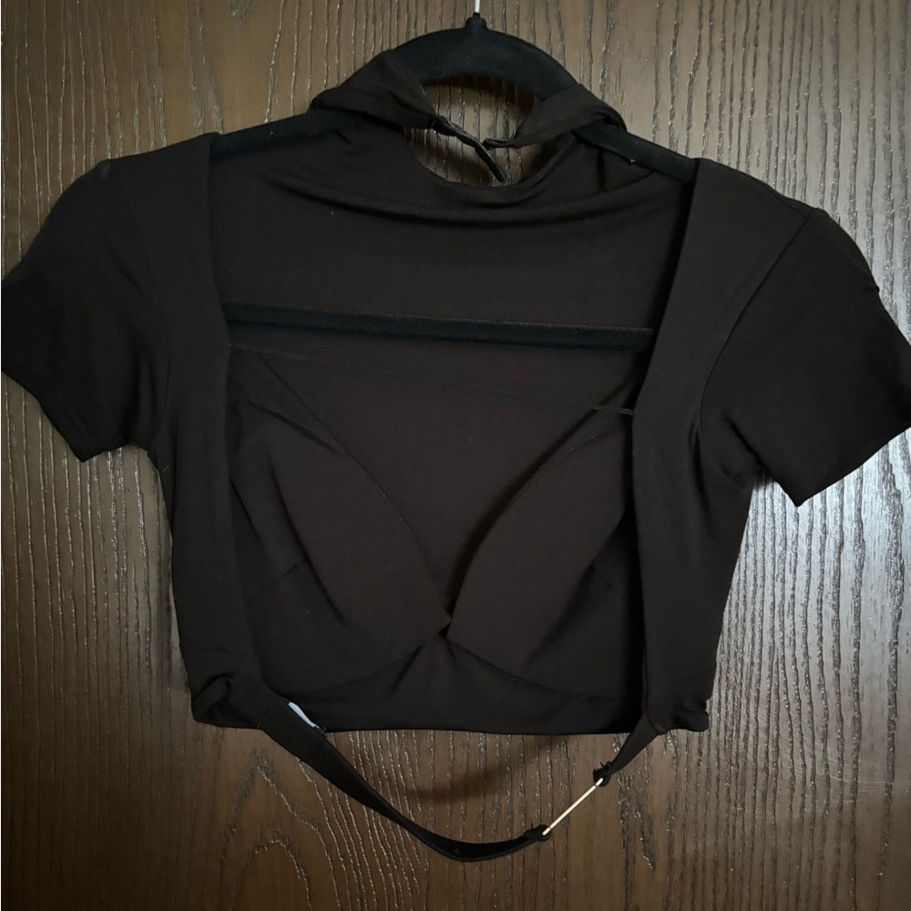 Classic Black Women's Crop Top,size S - Picture 8 of 9